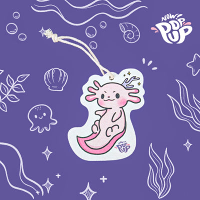 Bubbly axolotl pop up sponge, biodegradable dish sponge, sustainable cleaning tool, fun kitchen gift