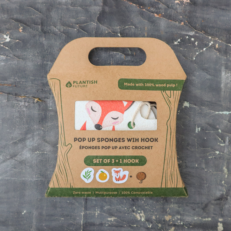 Set of 3 Bestselling Pop up Sponges + Hook