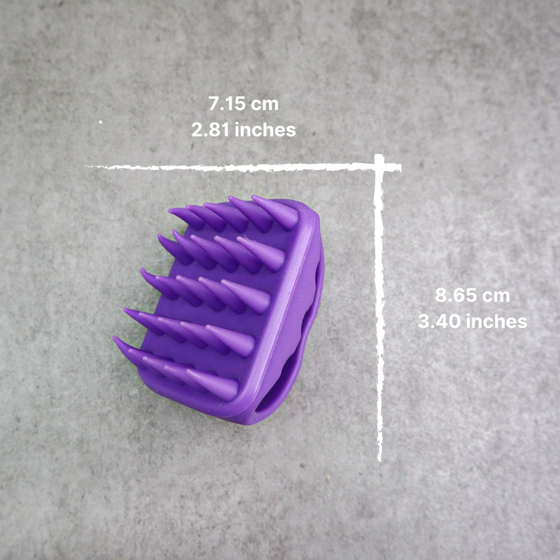 The bath brush has soft bristles that gently clean a pet&
