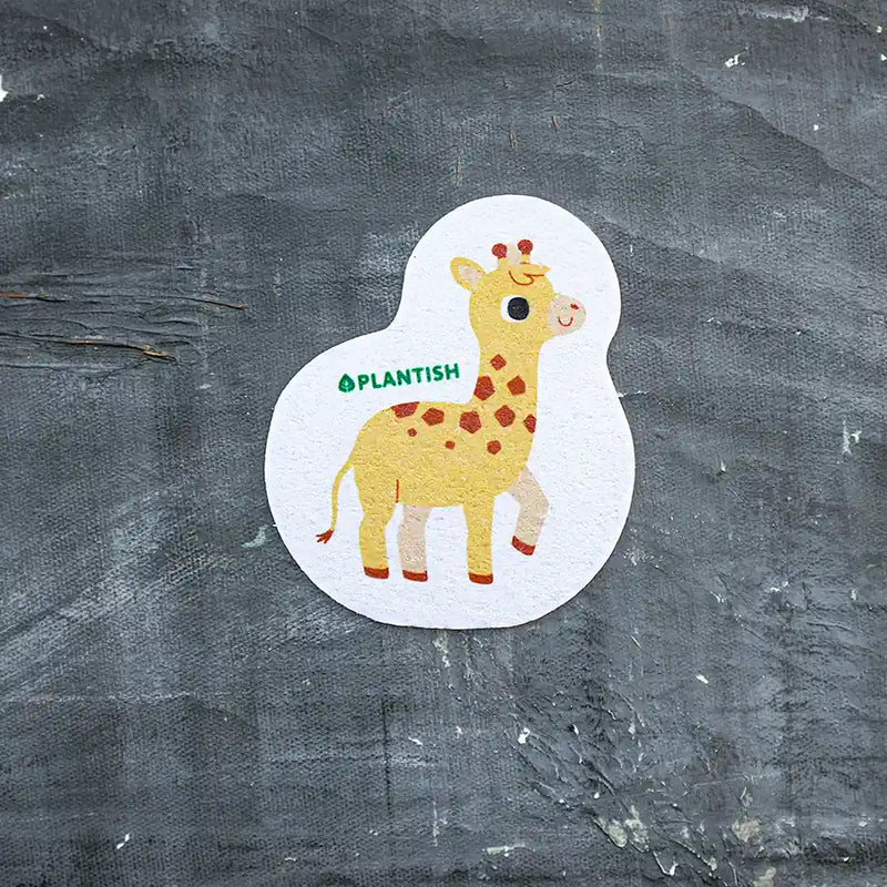 Giraffe plastic free kitchen cleaning sponge.