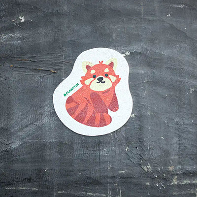 Red panda eco friendly pop up sponge.