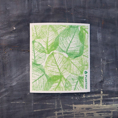 Plantish Future Home & Kitchen Green Vessel - Swedish Sponge Cloth Top View