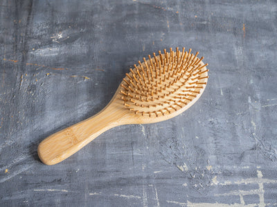Bamboo Hair Brush Set | Wooden Detangling Hair Cleaning Brush Bamboo Comb Paddle Brush | Brush Cleaner | Zero Waste Hair Brush | Plantish